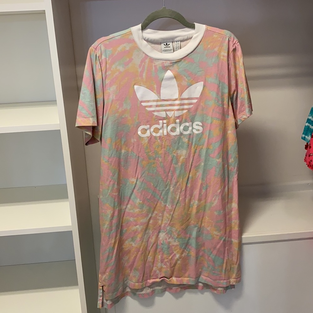 Adidas tye dye t-shirt dress